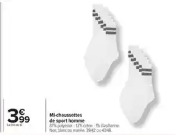 Carrefour Drive Mi-chaussettes de sport homme offre