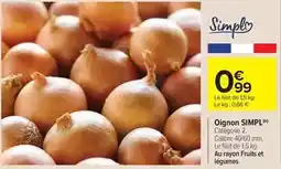 Carrefour Market Simply - oignon offre
