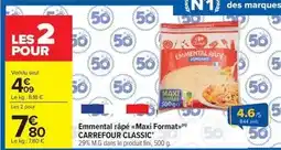 Carrefour Market Carrefour - emmental râpé maxi format offre