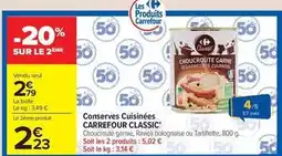 Carrefour Market Carrefour - conserves cuisinées classic' offre