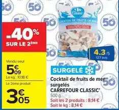 Carrefour Market Carrefour - cocktail de fruits de me surgelés classic offre