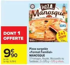 Carrefour Market Pizza surgelée format familial offre