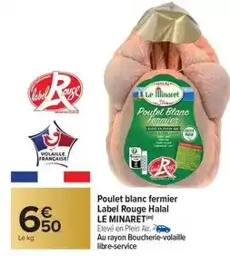 Carrefour Market Label rouge - poulet blanc fermier halal offre