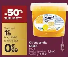 Carrefour Market Samia - citrons confits offre