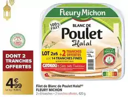 Carrefour Market Fleury michon - filet de blanc de poulet halal offre