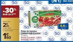 Carrefour Market Carrefour - classic pulpe de tomates offre