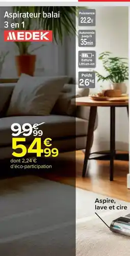 Carrefour Market Medek - aspirateur balai offre