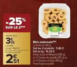 Carrefour Market Mini makrout offre