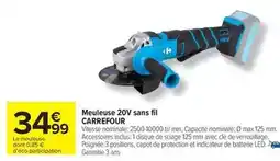 Carrefour Market Carrefour - meuleuse 20v sans fil offre