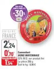 G20 Bons mayennais - camembert offre