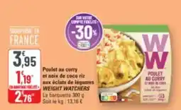 G20 Weight watchers - poulet au curry offre