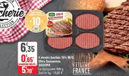 G20 Socopa - 4 steaks hachés 15% m.g. ultra savoureux offre