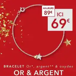 Trésor Bijoux Bracelet or, argent & oxydes offre