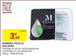 Intermarché Fini - burrata feuille offre