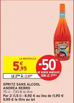Intermarché Spritz - sans alcool offre