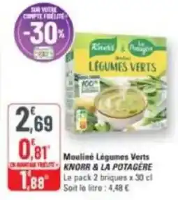G20 Mouline légumes verts knorr & la potagere offre