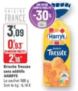 G20 Brioche tressée sans additifs harrys offre