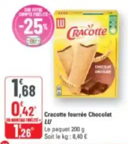 G20 Cracotte fourrée chocolat lu offre