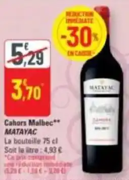 G20 Cahors malbec matayac offre