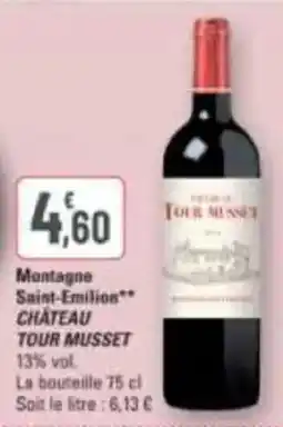 G20 Montagne saint-emilion chateau tour musset offre