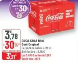 G20 Coca-cola mini goût original offre