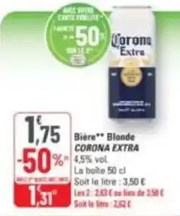 G20 Bière blonde corona extra offre