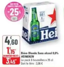 G20 Bière blonde sans alcool 0,0% heineken offre