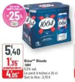 G20 Biere blonde 1664 offre