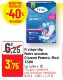 G20 Protège-slip fuites urinaires discreet protect+ maxi tena offre
