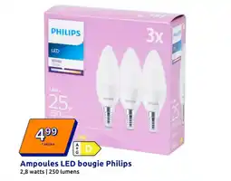 Action Ampoules led bougie philips offre