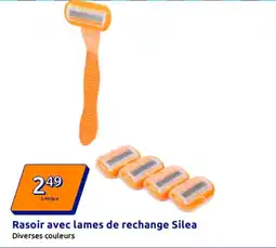 Action Rasoir avec lames de rechange silea offre