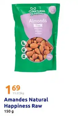 Action Amandes natural happiness raw offre