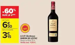 Carrefour Market BARON DE LESTAC A.O.P. Bordeaux offre