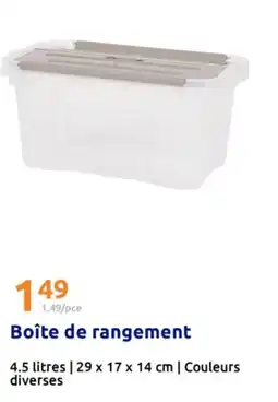 Action Boîte de rangement offre