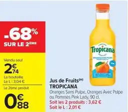 Carrefour Market TROPICANA Jus de Fruits offre