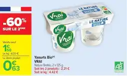 Carrefour Market VRAI Yaourts Bio offre