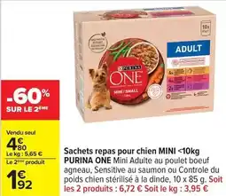 Carrefour Drive Purina - sachets repas pour chien mini offre