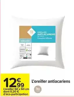 Carrefour Drive Tex - l'oreiller antiacariens antiacariens offre