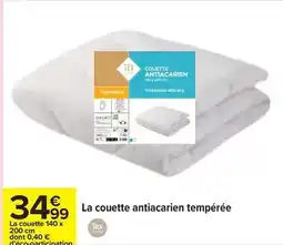 Carrefour Drive Tex - la couette antiacarien tempérée offre