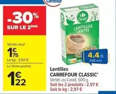 Carrefour Market Carrefour - lentilles offre
