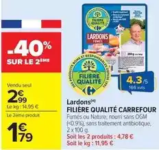 Carrefour Market Carrefour - lardons filiere qualite offre