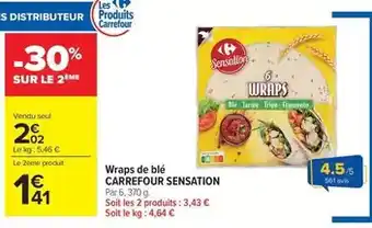 Carrefour Market Carrefour - wraps de blé offre