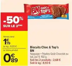 Carrefour Market Biscuits choc & top's offre