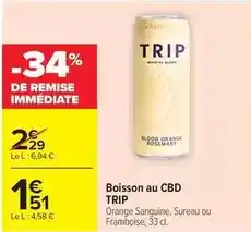 Carrefour Market Orange - boisson au cbd offre