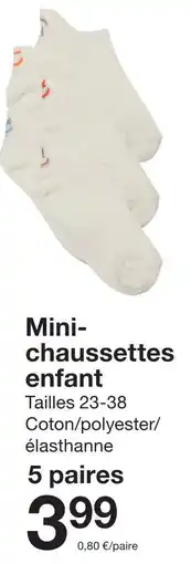 Zeeman Mini-chaussettes enfant offre