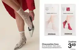 Zeeman Zeeman chaussettes fines white flower offre