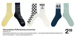 Zeeman Chaussettes fun femme et homme offre