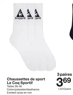Zeeman Le coq qportif chaussettes de sport offre