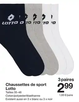 Zeeman Lotto chaussettes de sport offre