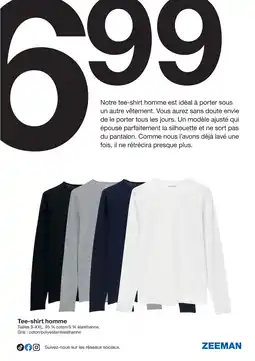Zeeman Zeeman tee-shirt homme offre